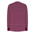 thumbnail image 3 of Lmnyox Hauts Grande Taille pour Femmes, Manches Longues Surdimensionnées, Col Rond, Chemises Plissées, Blouses Décontractées Mode, 3 of 6