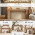thumbnail image 2 of Fnova 70.9" Farmhouse Console Table for Entryway, Long Narrow Wood Entryway Table, Easy Assembly, Light Brown, 2 of 13