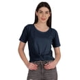 thumbnail image 1 of Inkmeso Summer Twist Front Knot Crop Top For Women With Short Sleeves Tee Shirts, 1 of 8