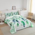 thumbnail image 3 of Ensemble de Literie Attrape-Rêves Hippie Format Grand Vert Ombré Ensemble de Couette Grand pour Filles, Insert de Couette Papillon Chic Ensemble de Courtepointe Dégradé Aquarelle, Style Exotique Plumes Tribales Ensembles et Couettes de Literie, 3 of 6