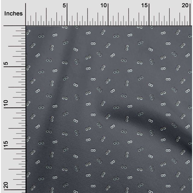 oneOone Viscose Chiffon Fabric Eyes Face Decor Fabric Printed BTY 42 Inch Wide