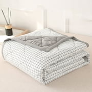 MesaSe Cooling Comforter Twin  Summer Bed Comforter Reversible Cooling Comforter for  Season  Soft Lightweight Comforter  Thin Comforter for Hot Sleepers (60”x80”  Light blue)