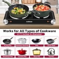 thumbnail image 4 of CUSIMAX Plaque Chauffante Électrique Portable, Surface de Cuisson en Fonte pour Comptoir, Compatible avec Toutes les Batteries de Cuisine, Version Améliorée pour un Chauffage Rapide et Uniforme, 4 of 7