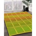 thumbnail image 3 of Ahgly Company Tapis d'Intérieur Rectangulaire de Style Transitionnel, Lavable à la Machine, Brun Doré Jaune, 2 Pieds x 4 Pieds, 3 of 7