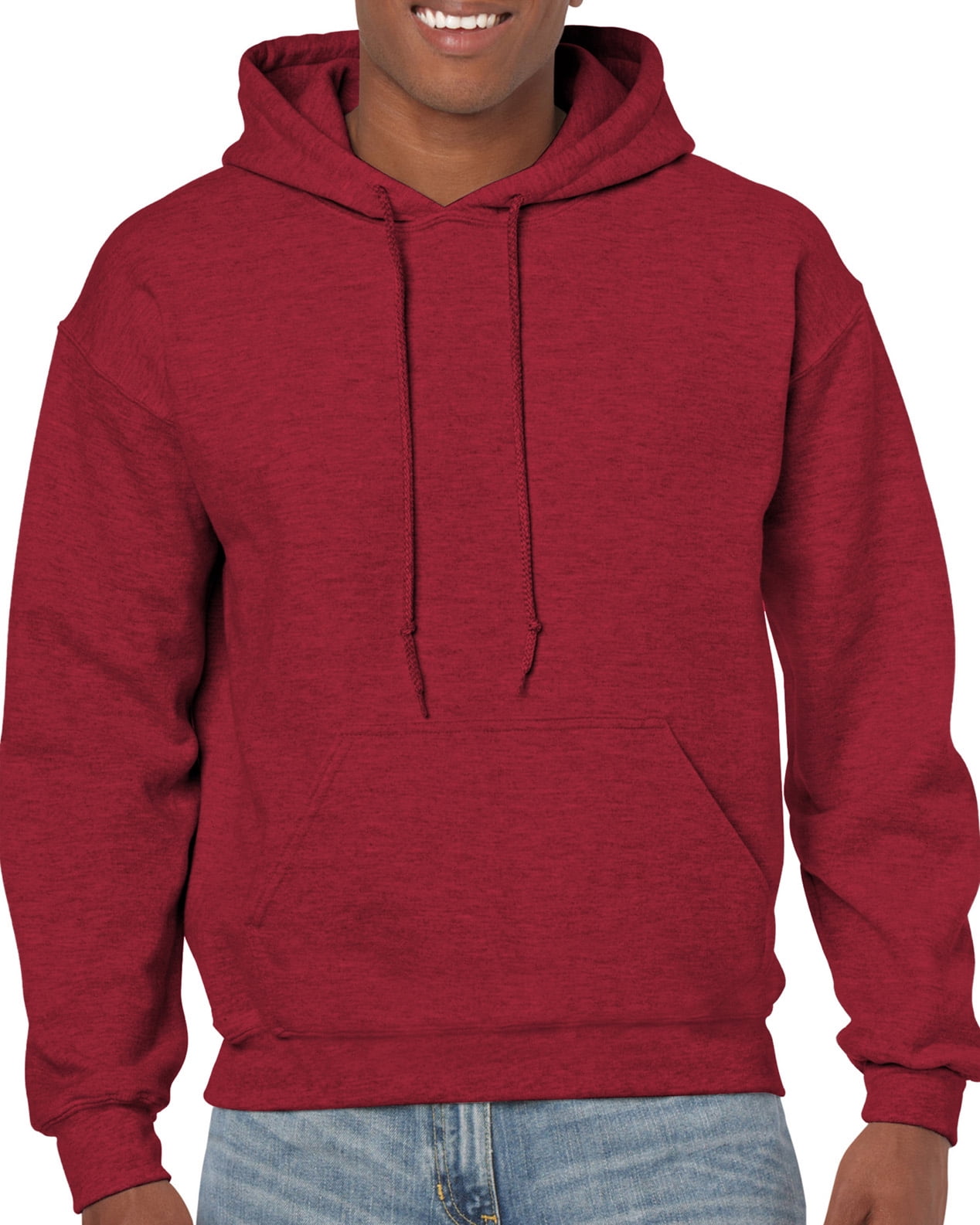 Gildan Chandail à Capuchon pour Hommes en Molleton Épais, 2TG, Rouge Cerise Antique