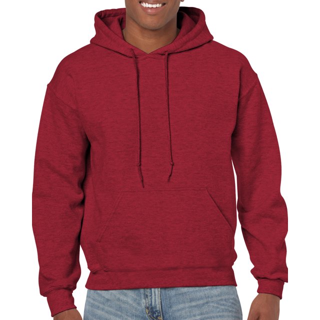 Gildan Chandail à Capuchon pour Hommes en Molleton Épais, 2TG, Rouge Cerise Antique