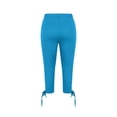 thumbnail image 4 of Solid Color Girls Capris Leggings Girls Cropped Summer Leggings for Casual Dance Blue 5Y, 4 of 8