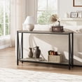 thumbnail image 3 of BeesClover Table d'Appoint Table d'Entrée Console à 2 Niveaux avec Rangement Table Étroite pour Sofa avec Design en V Console Industrielle de 43 Pouces pour Couloir Entrée Salon Vestibule Corridor Bureau, 3 of 7