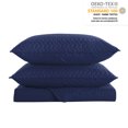 thumbnail image 4 of JML 3 Pieces Queen Quilt Set, Soft Lightweight Microfiber Bedspread,1 Quilt 2 Shams, Navy, 4 of 6