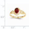 thumbnail image 2 of 10K Yellow Gold Garnet Diamond Ring, 2 of 2