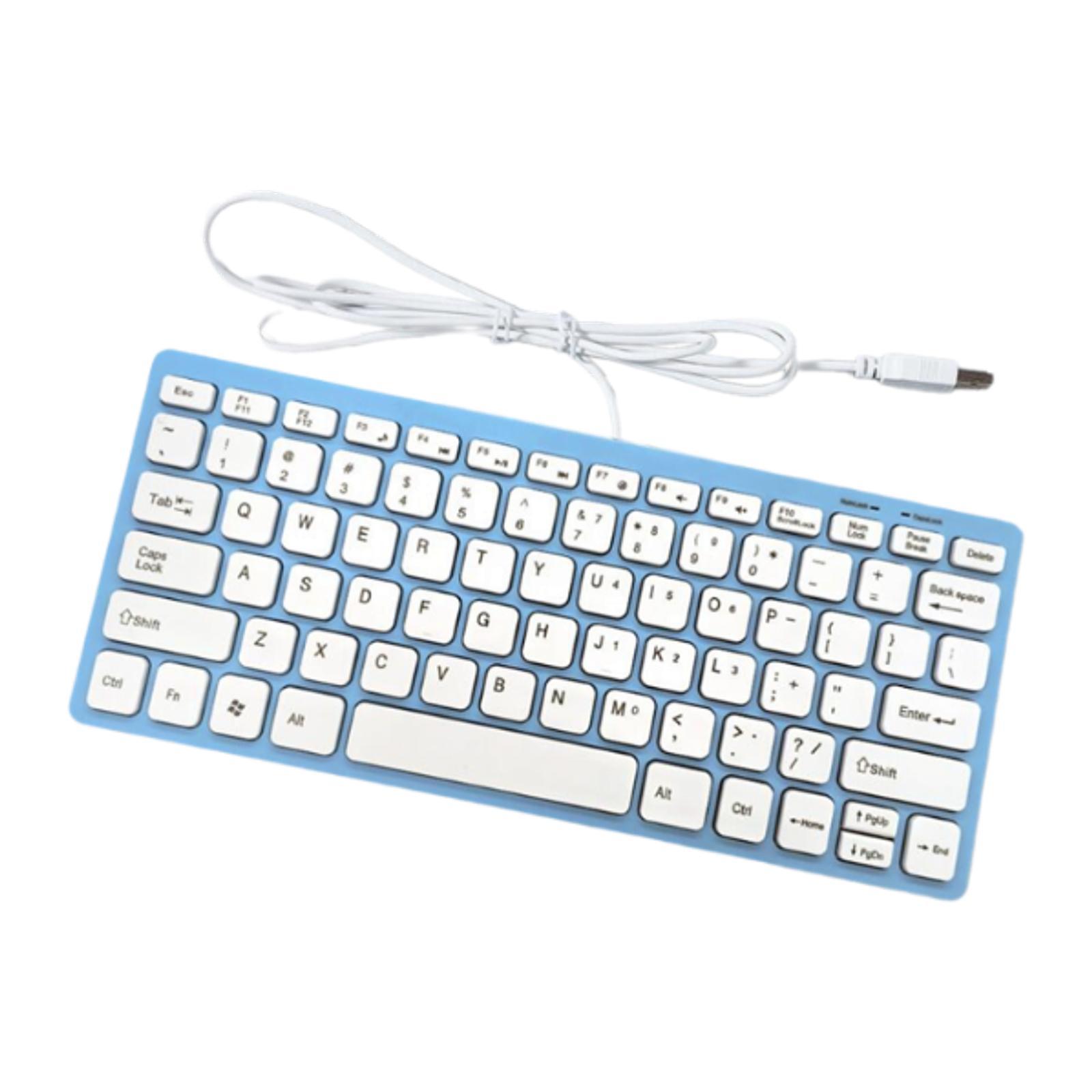 Milaget Clavier Filaire USB Compact 78 Touches pour Ordinateur Personnel Domestique Industriel