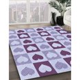 thumbnail image 3 of Ahgly Company Tapis d'Intérieur Lavable en Machine Carré Transitionnel Bleu Ciel, 6 Pieds Carré, 3 of 7