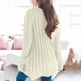 thumbnail image 4 of Kcodviy Sweaters Womens Open Sleeve 3X Womens Winter Coats and Jackets Knit Boho Long Patchwork Little Plus Size Winter Coats Coat Cardigan Pockets Front Open Front Cardigan Sweater, 4 of 5