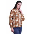 thumbnail image 2 of Moomaya Printed Classic Collar Moss Georgette Button Down Shirt Dress For Women, 2 of 4