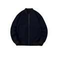 thumbnail image 3 of Faithtur Men's Bomber Flight Jacket Casual Patchwork Fall Winter Coats Zipper Closure Outwear, 3 of 5