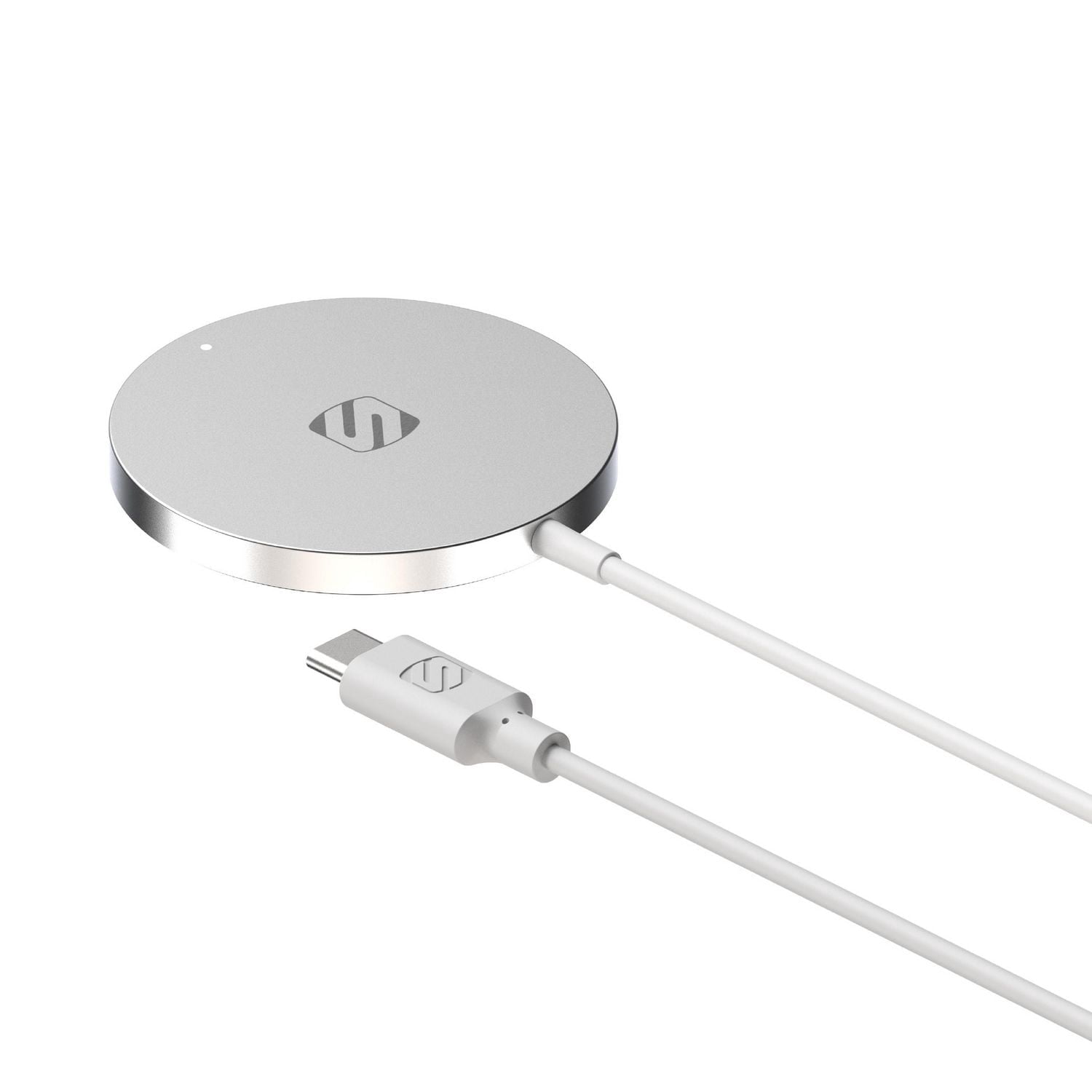 Scosche MSQPWT-SP BASE3 MS Magnetic Wireless Phone Charger White