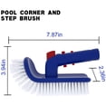 thumbnail image 2 of Pool Cleaning Brush for Pool Steps with 180° Rotating Handle and Decontamination Angle — Durable Cleaning Tool for Thorough Scrubbing and Low- Debris Removal, 2 of 6