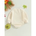 thumbnail image 4 of Fortune Baby Girls Fall Romper Infant Long Sleeve Letters Pumpkin Print Bodysuits Tops, 4 of 7