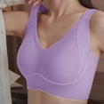 thumbnail image 4 of 3pc Seamless Bras for Women Push up Wireless Ribbed Full Support Sports Bralettes Adjustable Strap Plus Size Solid Colour Bra Ladies Underwire Sports Bra Wine XL, 4 of 8