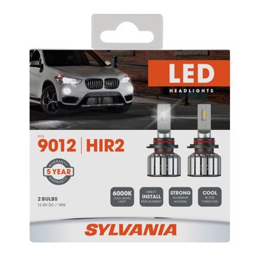 Sylvania 9012 Ampoules de Phares DEL Powersport / Lumière Blanc Froid 6000K - Lot de 2