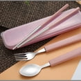 thumbnail image 3 of RKSTN Kitchen Utensils 3pcs/set Spoon Fork Chopsticks Stainless Steel Travel Cutlery Tableware Box Kitchen Utensils, 3 of 4