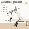 thumbnail image 4 of Outsunny 2 Piece Folding Chaise Lounges with Adjustable Backrest, Tan, 4 of 10
