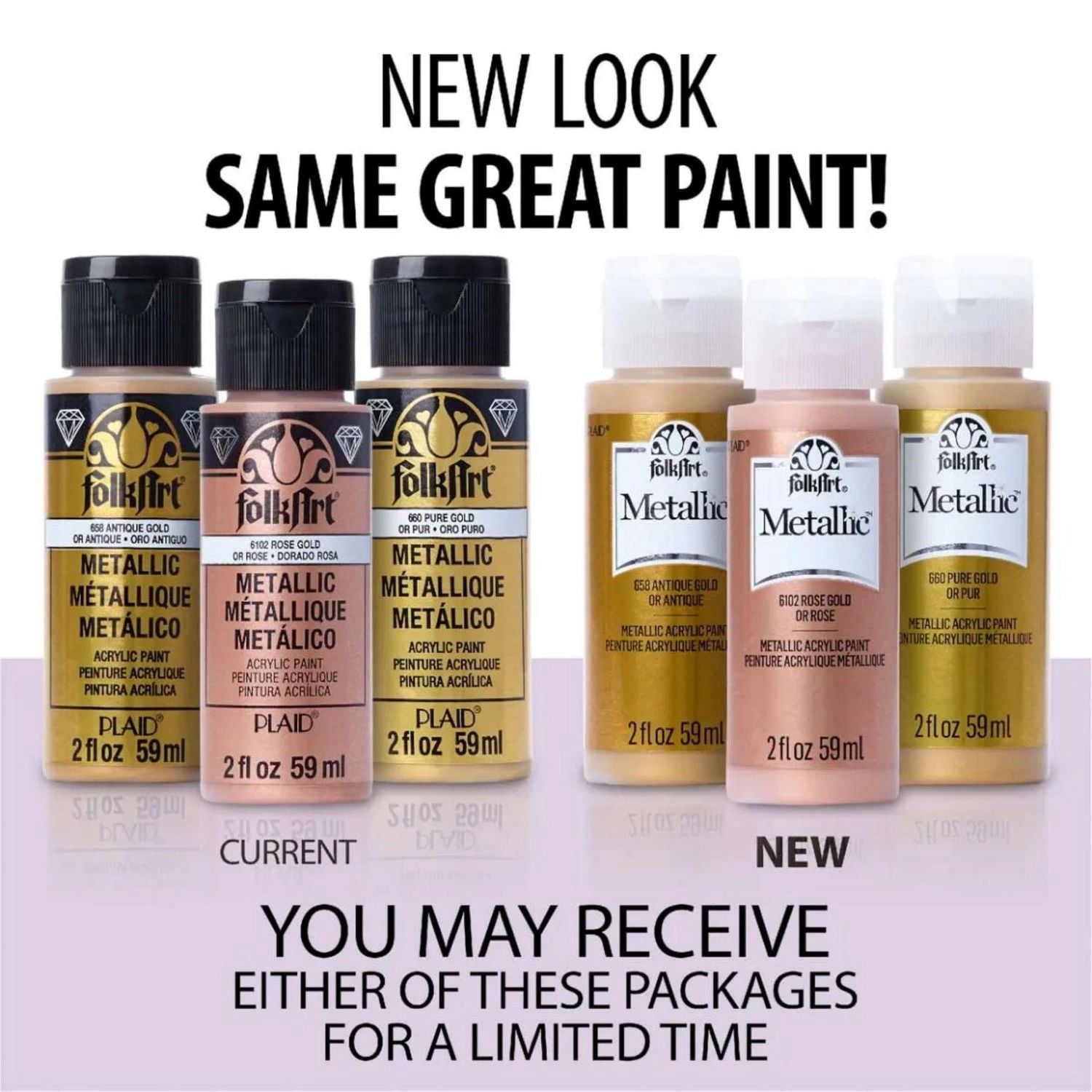 Folkart Métallique peinture acrylique or des incas, 59 ml