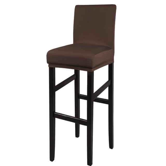 PiccoCasa Housse Extensible en Spandex pour Tabouret de Bar à Dossier Court Brun Foncé 1