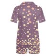 thumbnail image 4 of Jamicy Pyjama d'Halloween pour Femmes, Mode Décontractée, Imprimé, Haut à Manches Courtes avec Col à Revers et Short, Ample et Confortable, Ensemble de Pyjama pour la Maison, 4 of 4