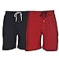 thumbnail image 3 of Hanes Mens Jersey Lounge Drawstring Shorts with Logo Waistband 2-Pack, L, 3 of 4