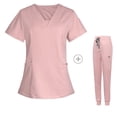 thumbnail image 4 of EQWLJWE Plus Size Women's Scrub Set, V-Neck, Jogger Pants, Clearance, 4 of 4