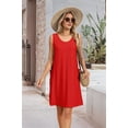 thumbnail image 4 of Maillot de Bain pour Femmes 2026 Maillot de Bain Vêtements de Vacances à la Plage pour Femmes Robe Mini Torsadée Rouge TTG, 4 of 8