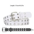 thumbnail image 3 of Baohd Ceinture Boucle en Alliage Allée pour Jeans Femmes Travail Résistant aux Rayures Punk Pin Blanc 115cm 1Set, 3 of 6