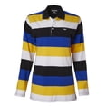 thumbnail image 1 of Sportoli Polo Rugby à Manches Longues en Coton à Larges Rayures pour Garçons - Bleu/noir/jaune (Taille 2), 1 of 7