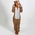 thumbnail image 4 of Combinaison à Manches pour Femmes, Combinaison à Capuche à Manches Longues, Pyjama Décontracté d'Hiver Chaud, Combinaison de Nuit, Combinaisons Grande Taille pour Femmes aux Formes en Liquidation, 4 of 7