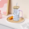 thumbnail image 4 of WIFKLSIIPG Heat Glass Cup with Straw 400ML Suitable for Cold Drinks Juice Milk Including Lid Glass Texture Suitable for Various Beverages, 4 of 5