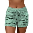 thumbnail image 1 of Leutsin Shorts de Sport Décontractés à Cordon pour Femmes avec Poches Imprimées, 1 of 4