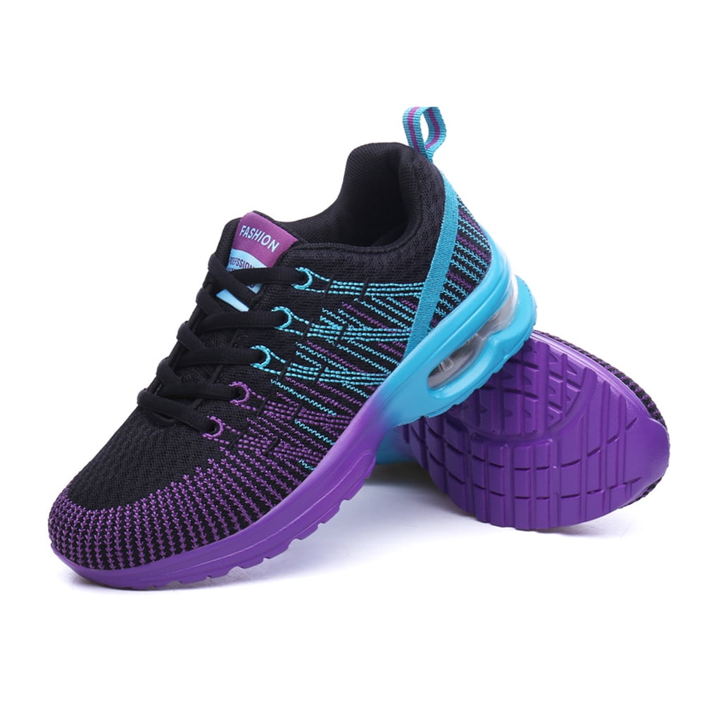 Women Running Shoes Breathable Air Cushion Athletic Fitness Traveling Hiking Camping Sneakers Lace-up Non-slip 41
