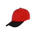 thumbnail image 1 of Casquette de Baseball Bicolore Ajustable, Rouge Noir, 1 of 2