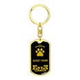 thumbnail image 4 of Basset Hound Porte-Clés en Acier Inoxydable Ou or 18 Carats, 4 of 8