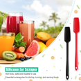 thumbnail image 4 of Long Handle Silicone Kitchen Spatula Non-Stick Rubber Spatula (red+black), 4 of 5