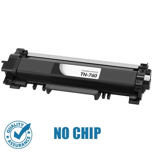 Printer Pro™ Brother TN760/TN-760/TN730 (NO CHIP) Black Toner Cartridge-Brother Printer MFC-L2710/L2730/HL-L2390/L2370