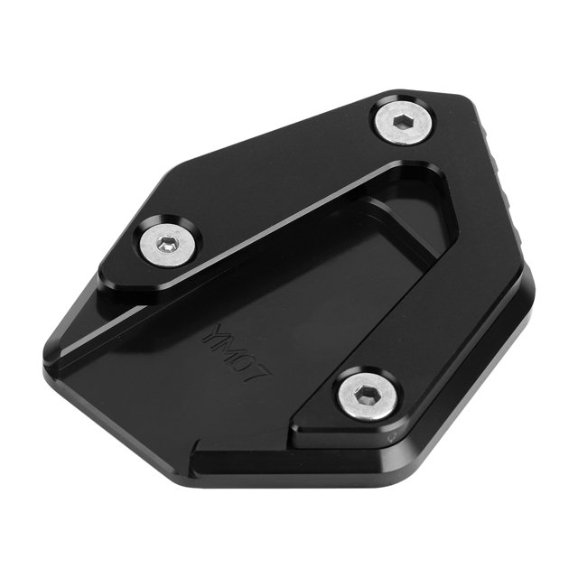 Side Stand Pad, Exquisite Motorcycle Kickstand Pad Improve Friction Durable For Outdoor Parking Black,Red,Gold,Blue