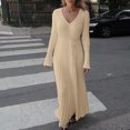 thumbnail image 1 of Dvkptbk Chandails pour Femmes Mode pour Femmes Coton à Rayures Col à Revers Ample Cardigan Irrégulier Robe Vêtements en Liquidation, 1 of 1