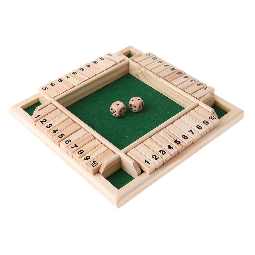 segolike Wood Deluxe Family Game Shut the Box Game 4 Player Wooden Board Game Party Game