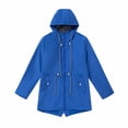 thumbnail image 1 of Birdeem Womens Solid Color Outdoor Hooded Length Windbreaker Jacket, 1 of 5