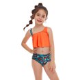 thumbnail image 2 of Faithtur Family Matching Swimwear Mom and Daughter Patchwork Bra Ruffled Tops with Briefs Beachwear, 2 of 7