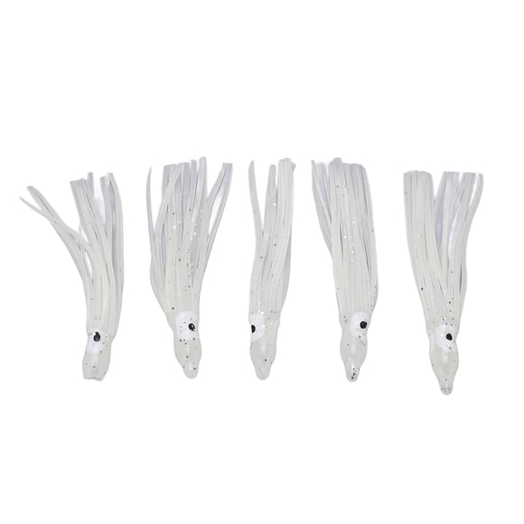 Hameçons de Pêche à la Seiche, Hameçons de Pêche Faciles à Installer en Acier Inoxydable Émettant de la Fluorescence, Équipement de Pêche Robuste avec Appât pour Eau Douce et Eau Salée 16#,18#