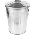 thumbnail image 5 of Trash Can with Lid Trash Can Round Metal Trash Can Outdoor Garbage Can Trash Holder, 5 of 5