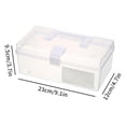 thumbnail image 4 of Home First Aid Box and Travel Medicine Storage Box, Plastic Medicine Kit Case Container Empty, Medical Box with Lock Lid & Handle, Emergency Supplies Organizer for Family and Traveling, 9.1x4.7x3.7", 4 of 4